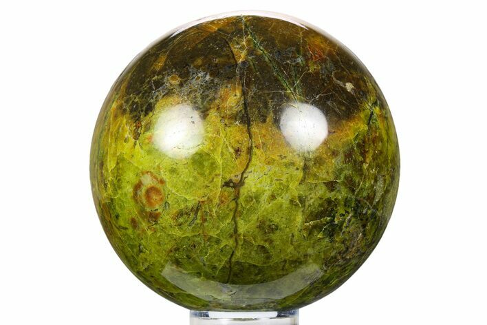 Polished Green Opal Sphere - Madagascar #257248